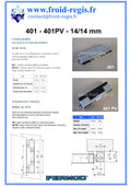 Fiche technique Charnières 401 - 401PV – Fermod
