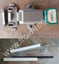 13 CINTI - Poignée intérieure+ Kit montage avec poussoir, tubes de passageet tiges filetés avec écrous pour porte ep. maxi 180 mm