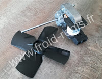 AX13NY-EVAP - puissance 17W - arbre diam. 4,5 x Lg. 85 mm - 230V/50-60Hz - 2450 tr/min - -10°/+50°C - hélice aspirante diam.130 mm