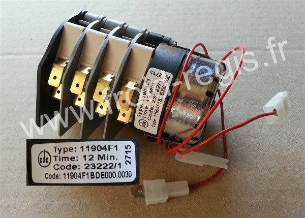 BRE721 Timer électro-mécanique 220-240V/1/50Hz - 12 minutes pour OLD VERSION CB246-249-316 416-425-640-674-840-955-1265-1565 code 23222 Merci d'indiquer le modèle de votre machine il est indispensable