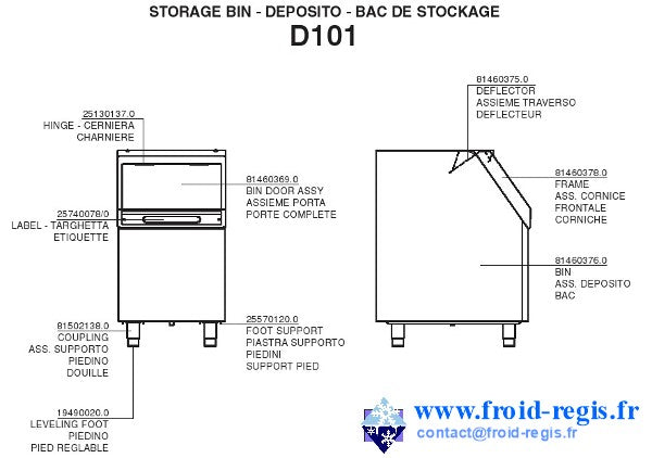 Schéma éclaté — Schéma D101