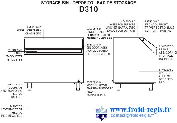 Schéma éclaté — Schéma D310