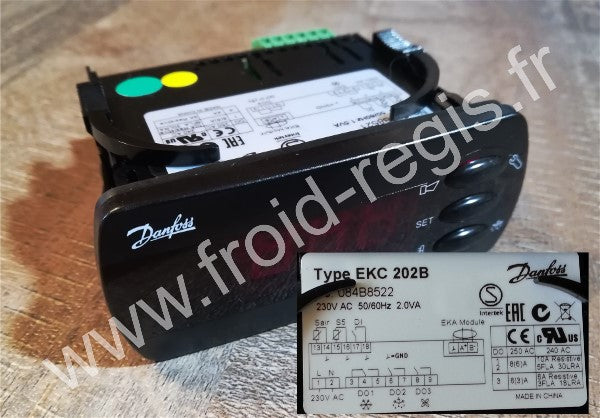 EKC202B Régulateur électroniquepour froid négatif à encastrer - livré sans 2 sondes 3 relais - alim 230V/50Hz