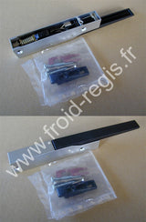 F560 - Loqueteaux chromés mat / rilsan noirentraxe fixation 110 mm