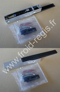 F560 - Loqueteaux chromés mat / rilsan noirentraxe fixation 110 mm