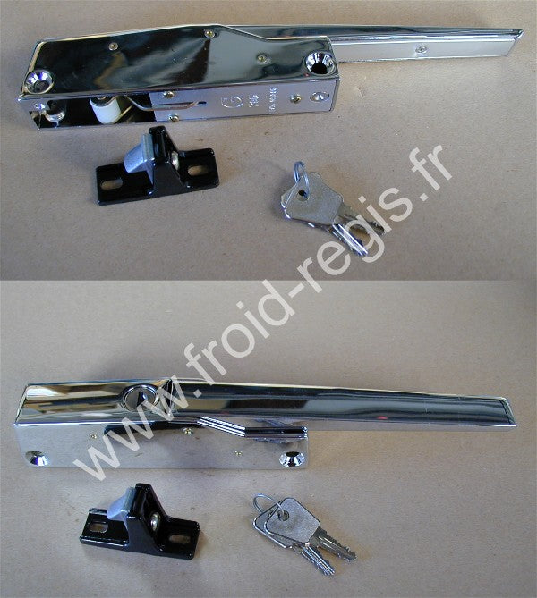 F795 Loqueteaux chromés à cléentraxe fixation 133 mm