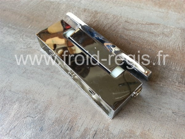 363 Charnière poli chromée : épaisseur porte à partir de 48 mm sans rampe interchangeable gauche/droite (axe/bord charnière 29,5/40 mm)