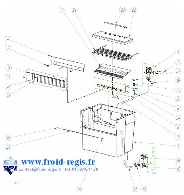 Schéma éclaté — Schéma GALA NG30-NG150 - FABRIQUE DE GLACES