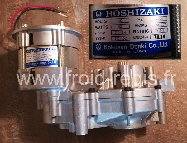 HOF-C01 Moto réducteur complet 100V 50/60Hz pour FM-80EE à partir n/s E-O pour FM-120EE à partir n/s D-1 pour FM-170AFE à partir n/s G-1 pour CM110EE à partir n/s D-1 New code 469681-02 Merci d'indiquer le modèle et le numéro de série de votre machine ils sont indispensables