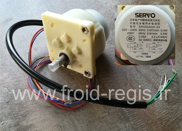 HOS-JN01A Moteur basculement SR555A43-24 230V/50-60Hz pour IM_NE NEW code P03755-01 Merci d'indiquer le modèle et le numéro de série de votre machine ils sont indispensables