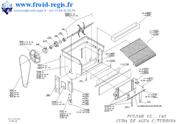 Schéma éclaté — Schéma PULSAR 15-145 - PIÈCES MACHINE 1