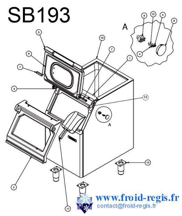 Schéma éclaté — Schéma SB193 - NB193 - D105