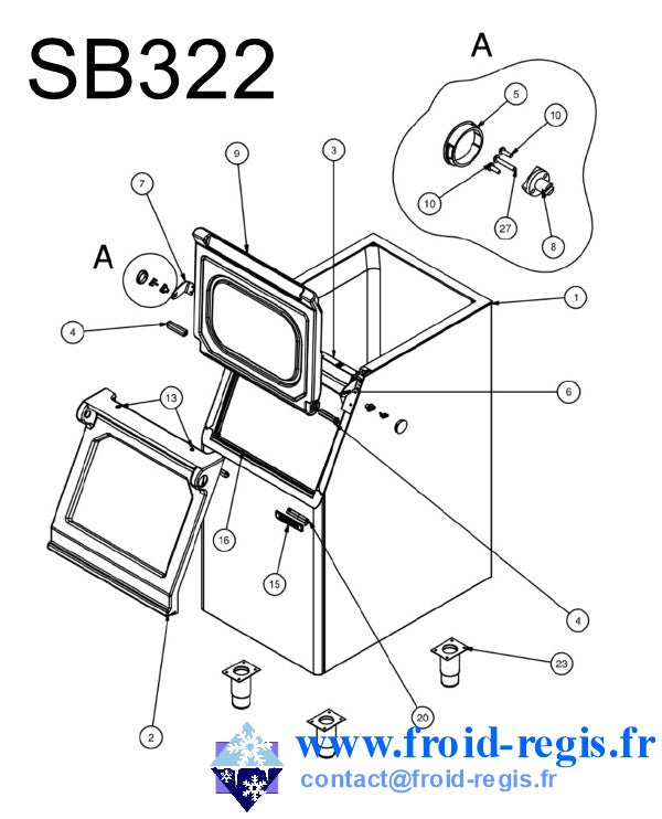 Schéma éclaté — Schéma SB322 - D155
