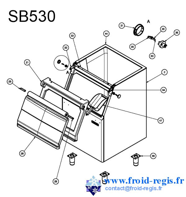 Schéma éclaté — SB530/NB530/D255