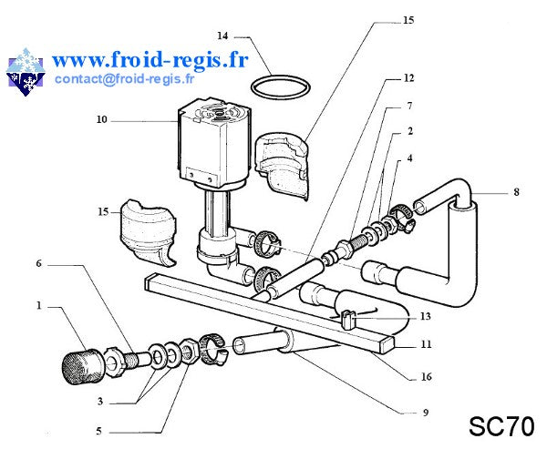 Schéma éclaté — Schéma SD - CIRCUIT EAU
