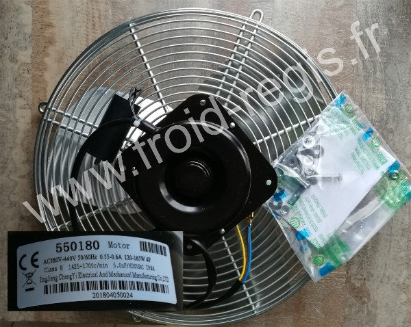 SG-120W-380V SMEN - remplace 19TFB4041 - Tecumseh 8668765380/440V - 50/60Hz - puissance 120/165WVitesse 1425/1700 RPM hélice diam. 406 mmfourni avec kit de visserie et notice -