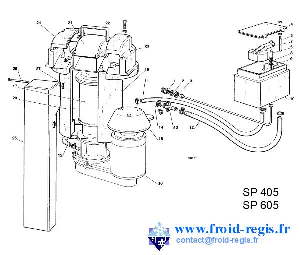 Schéma éclaté — SP405-1205 - PRODUCTION DE GLACE