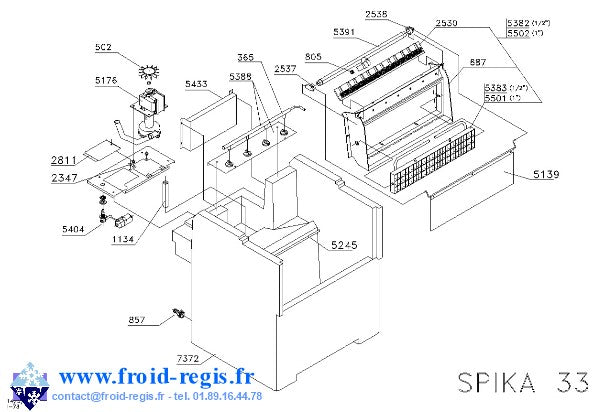 Schéma éclaté — Schéma SPIKA 33-111 - PIÈCES MACHINE