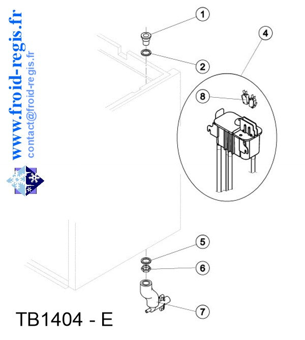 Schéma éclaté — TB551-1405 - FABRIQUE DE GLACES