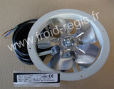 VN5/172 - puissance 5W - 220-240V/50-60Hz - 1300/1500 tr/mn hélice 5 pâles - diamètre 172 mm - angle 28° ASP : Aspirant (hélice vers moteur)SOU : Soufflant (moteur vers hélice)