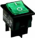 INT-VERT Interrupteur bi-polaire éclairé vertmontage 30x22 mm - 250V - 16ACosses 6,3 mm - IP65