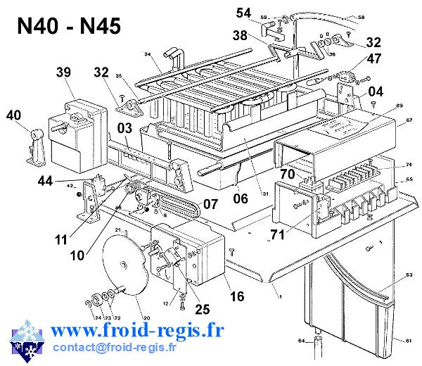Schéma éclaté — Schéma ICN25-ICN140 - PIÈCES MACHINE