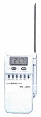 DT 1630 - -50°/+300°C Résolution 0,1°C Fonction alarme haute et basse Mise en mémoire températures mini/maxi livré avec pile sonde inox avec fil de 1 m dim. 59 x 107 x 20 mm