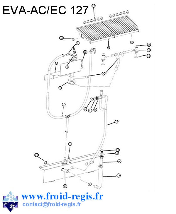 Schéma éclaté — Schéma AC127-AC177 - CIRCUIT EAU