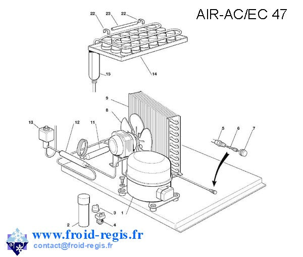 Schéma éclaté — Schéma AC127-AC177 - GROUPE AIR