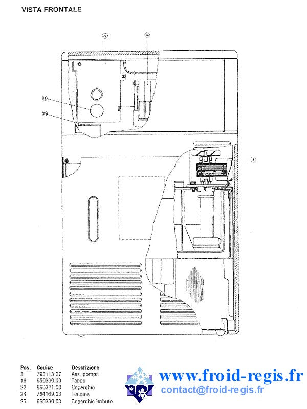 Schéma éclaté — Schéma ACM25 - PIÈCES MACHINE