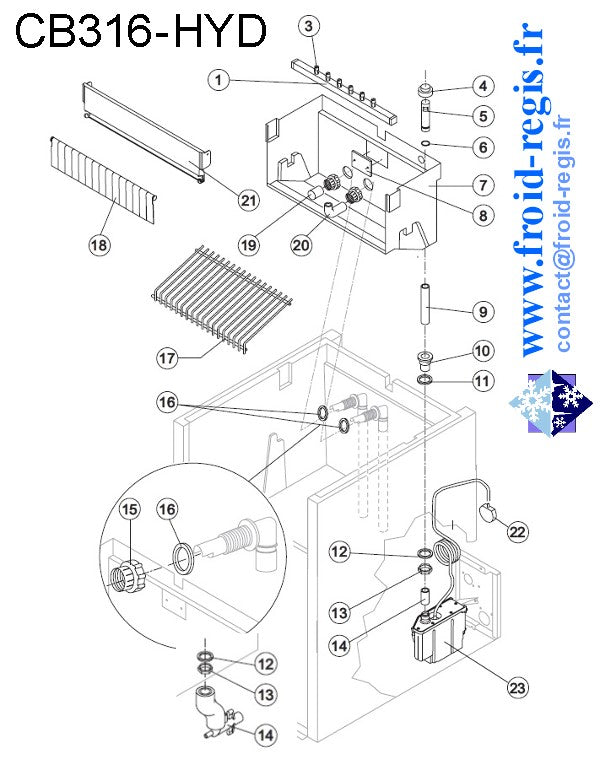 Schéma éclaté — Schéma SL-R290 - CIRCUIT EAU