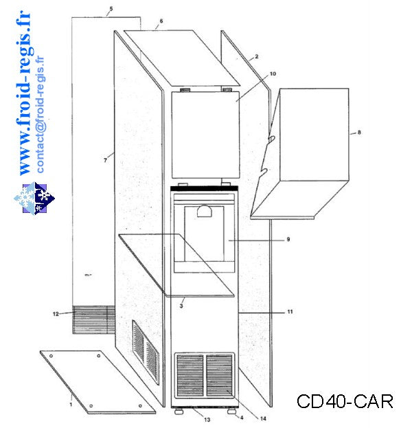 Schéma éclaté — CD40 - CARROSSERIE