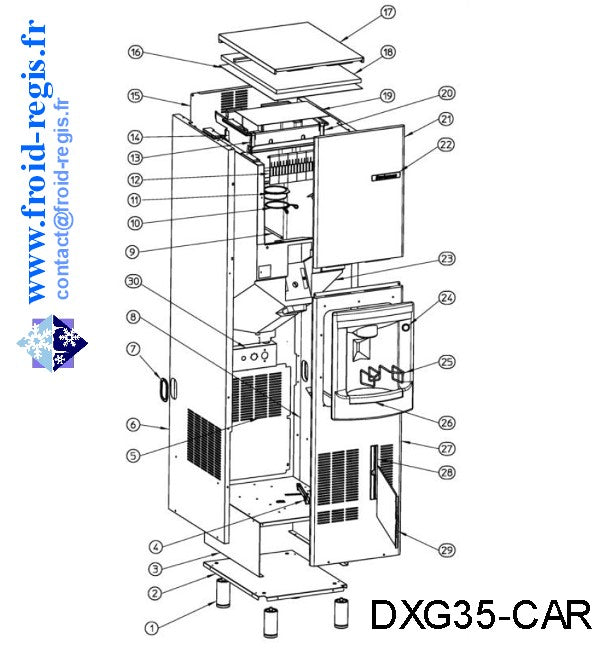 Schéma éclaté — DXG35 - CARROSSERIE