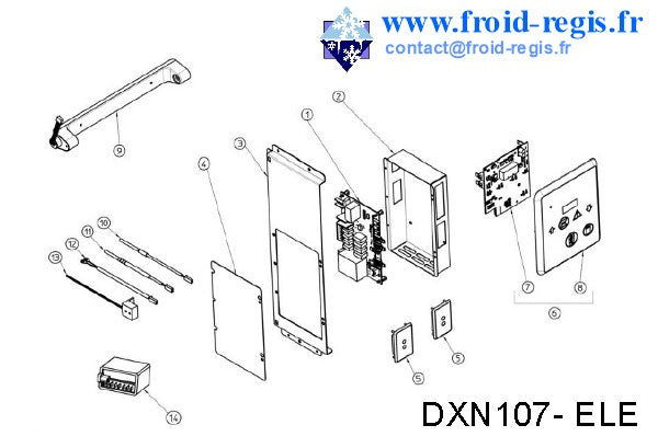 Schéma éclaté — DXN100-DXN207 - RÉGULATION