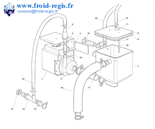 Schéma éclaté — Schéma F20-F85 - POMPE ANCIEN MODÈLE