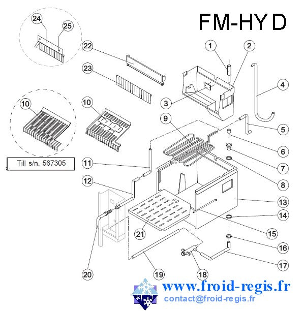 Schéma éclaté — FRESHMAKER - CIRCUIT EAU