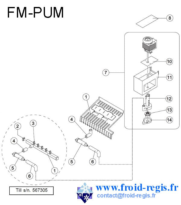 Schéma éclaté — FRESHMAKER - POMPE