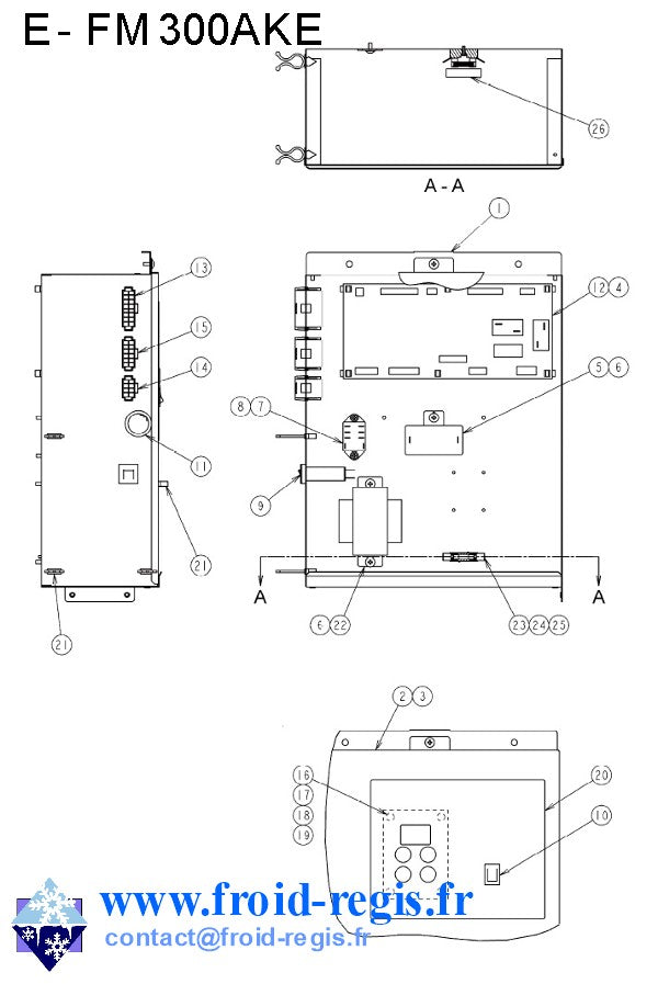 Schéma éclaté — FM300-1800 - COMMANDE ET ÉLECTRICITÉ