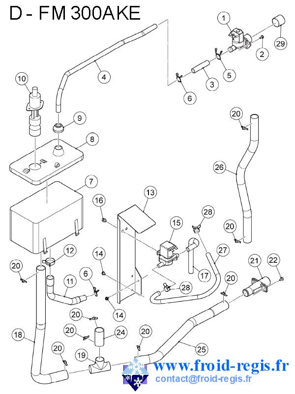 Schéma éclaté — FM300-1800 - CIRCUIT EAU