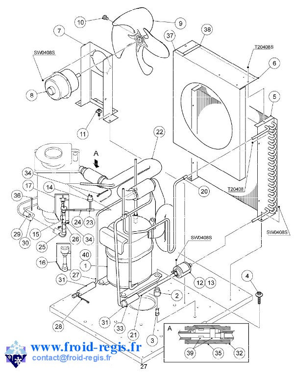 Schéma éclaté — FM251-600-AE - GROUPE FRIGO AIR