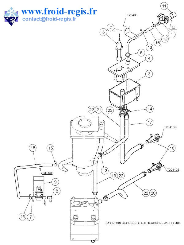 Schéma éclaté — FM251-600-AE - CIRCUIT EAU