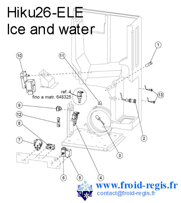 Schéma éclaté — D55 - RÉGULATION ICE AND WATER