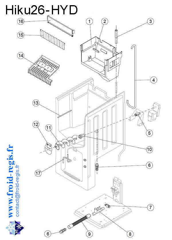 Schéma éclaté — HIKU - CIRCUIT EAU