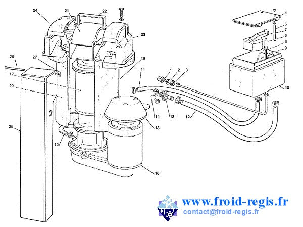 Schéma éclaté — IFF300-IFF500-IFF1000 - PRODUCTION DE GLACE