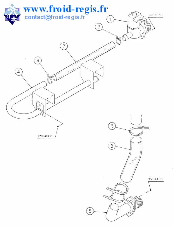 Schéma éclaté — Schéma IM21-IM240 - CIRCUIT EAU