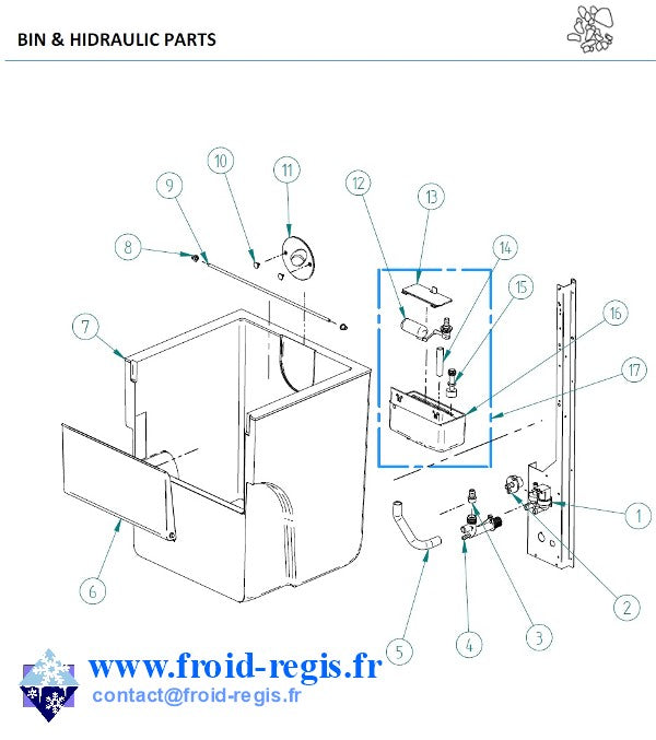 Schéma éclaté — IQ50-IQ85-R290 - CIRCUIT EAU