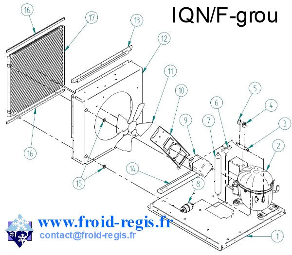 Schéma éclaté — IQF/IQN - GROUPE FRIGORIFIQUE
