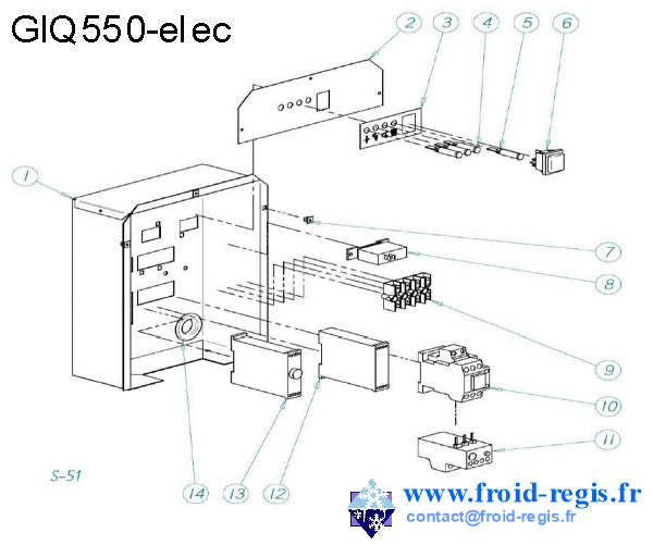 Schéma éclaté — GIQ - GIQ550 - RÉGULATION