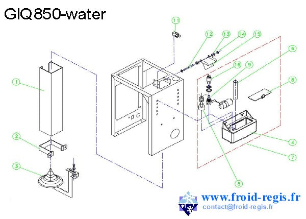 Schéma éclaté — GIQ - CIRCUIT EAU