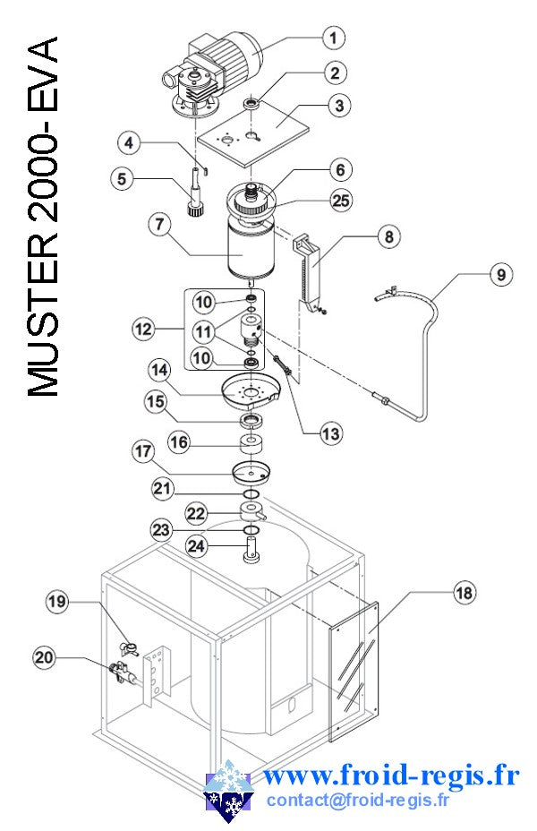 Schéma éclaté — SM4500-11000 - ÉVAPORATEUR